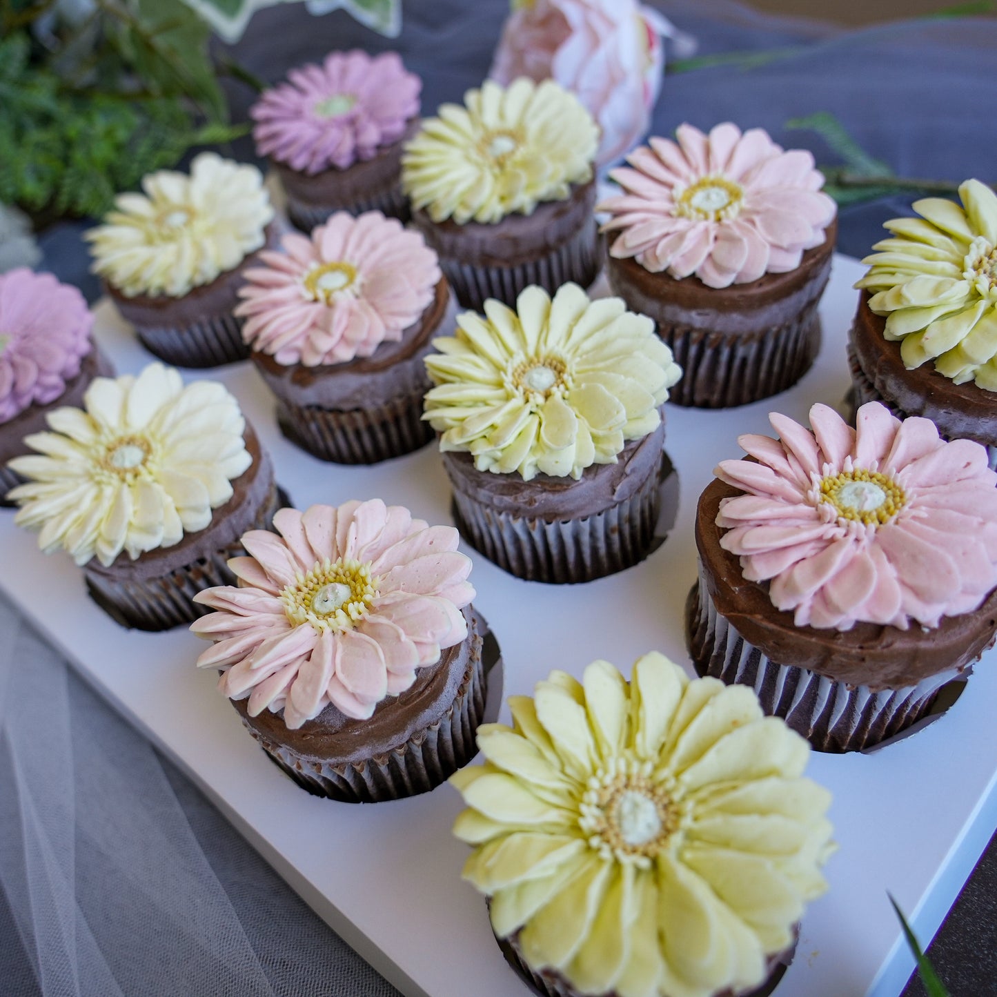 Gerbera Cupcakes