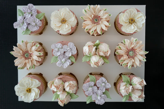 Assorted Flower Cupcakes